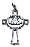 Anhänger 170 Claddagh-Kreuz - Silber