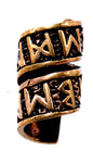 Bartperle Runen 8 mm - Bronze