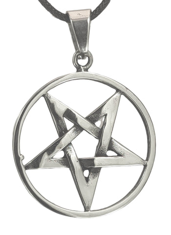 Pentagramm 135 mit Panzerkette - Edelstahl