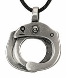 Anhänger 77 Handschellen - Zinn