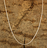 Kreuz 20 mit Schlangenkette - Silber