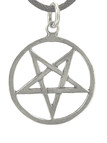 Pentagramm 53 mit Schlangenkette - Silber