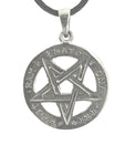 Pentagramm 136 mit Korbkette - Silber