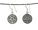 Ohrring 23 Baphomet Pentagramm - Silber