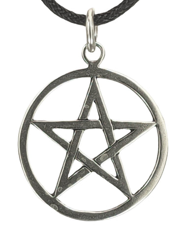 Pentagramm 49 mit Schlangenkette - Silber