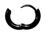Klappcreole schwarz 8mm - Edelstahl