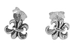 Ohrstecker 35 Fleur-de-Lys - Silber
