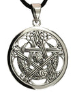 Pentagramm 228 mit Schlangenkette - Silber