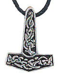 Thorshammer 141 mit Schlangenkette - Silber