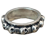 Drehring Totenkopf, Gr. 54-78 (tk9) - Silber