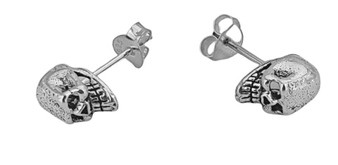 Ohrstecker 47 Totenkopf - Silber