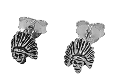 Ohrstecker 36 Häuptling - Silber