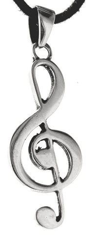 Notenschlüssel 257 mit Schlangenkette - Silber