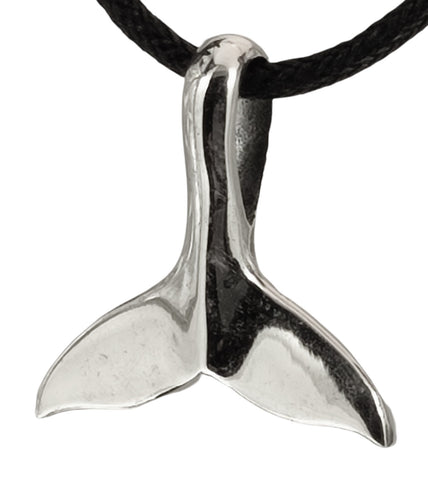 Walflosse 128 mit Schlangenkette - Silber