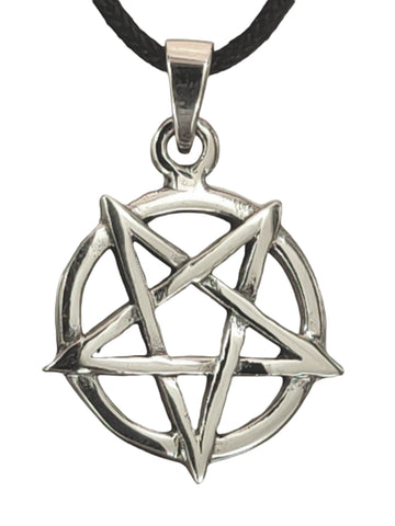 Pentagramm 252 mit Schlangenkette - Silber