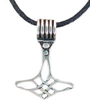 Thorshammer 71 A mit Schlangenkette - Silber