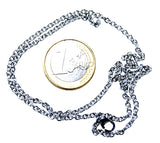 Schlichte Kette 2 mm - silbern - Edelstahl