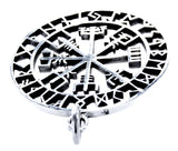 Wikinger Kompass 281 mit Schlangenkette - Silber