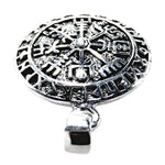 Wikinger Kompass 285 mit Schlangenkette - Silber