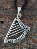 Keltische Harfe 359 mit Korbkette - Silber