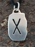 Rune Gebo 304 mit Schlangenkette - Silber