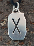 Rune Gebo 304 mit Schlangenkette - Silber