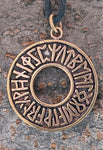 Anhänger 54 Runenkreis - Bronze
