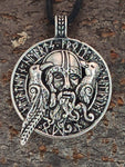 Anhänger 294 Odin mit Raben - Silber