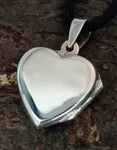 Herz Medaillon 186 mit Schlangenkette - Silber