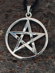 Pentagramm 229 mit Schlangenkette - Silber