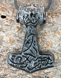 Anhänger 199 Schwarzer Thorshammer - Edelstahl