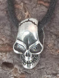 Totenkopf 34 mit Schlangenkette - Silber