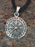 Wikinger Kompass 285 mit Schlangenkette - Silber
