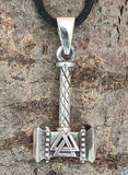 Thorshammer 396 mit Schlangenkette - Silber