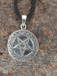Pentagramm 135 mit Schlangenkette - Silber