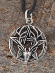Pentagramm 139 mit Schlangenkette - Silber