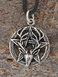 Pentagramm 139 mit Schlangenkette - Silber