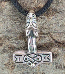 Thorshammer 140 mit Schlangenkette - Silber