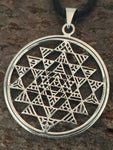 Sri Yantra 132 mit Schlangenkette - Silber
