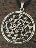 Sri Yantra 132 mit Schlangenkette - Silber