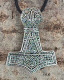 Kombi 383 Thorshammer mit Königskette - Silber