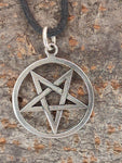 Pentagramm 53 mit Schlangenkette - Silber