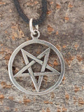 Pentagramm 53 mit Schlangenkette - Silber