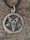 Pentagramm 54 mit Schlangenkette - Silber