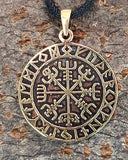 Anhänger 126 Wikinger Kompass - Bronze