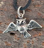 Eule 242 mit Schlangenkette - Silber