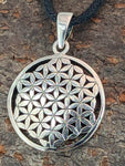 Blume des Lebens 96 B mit Schlangenkette - Silber