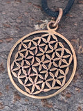 Anhänger 85 Blume des Lebens - Bronze