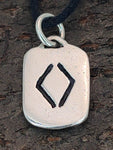 Rune Ingwaz 313 mit Schlangenkette - Silber