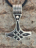 Thorshammer 72 mit Schlangenkette - Silber